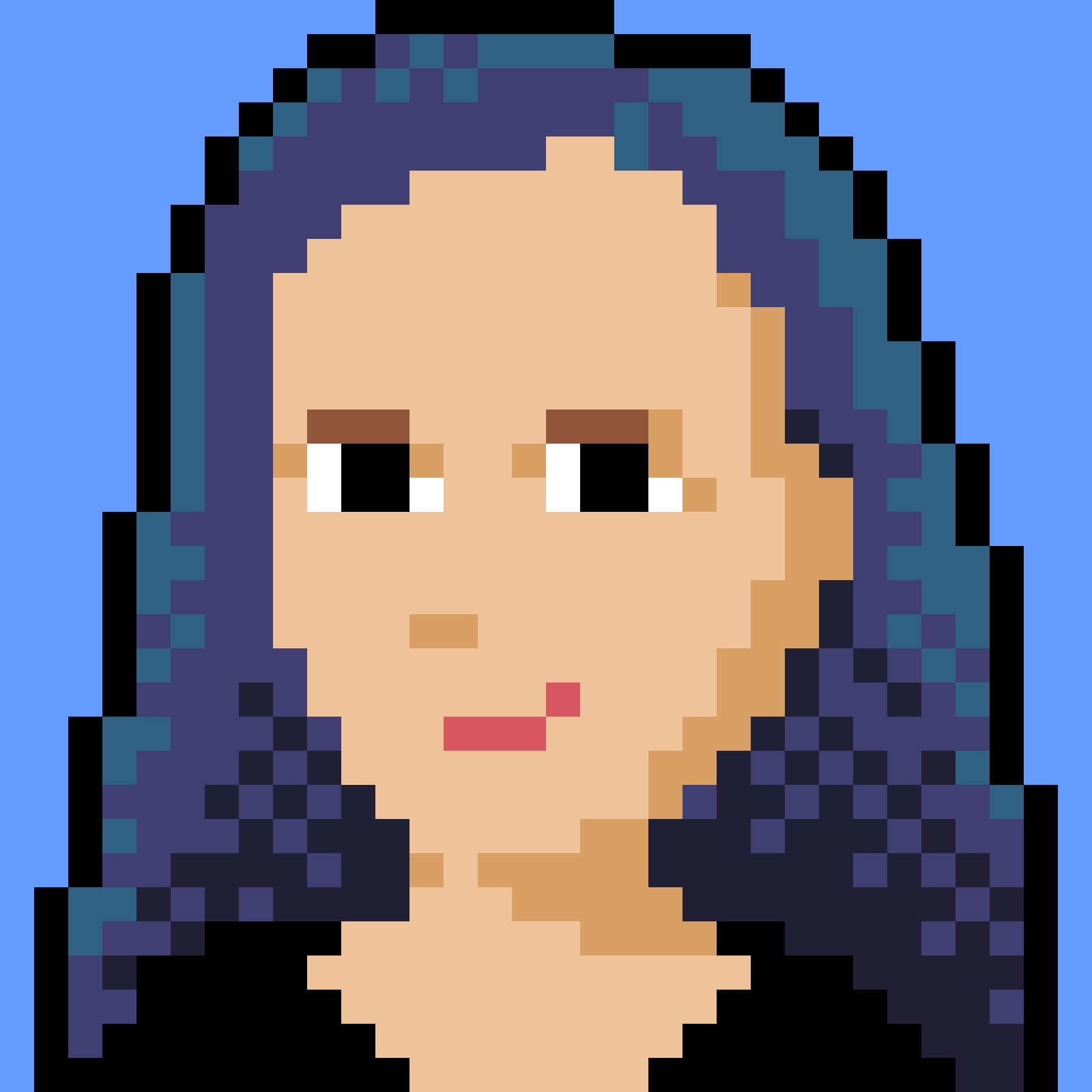 My first self portrait in pixel art.